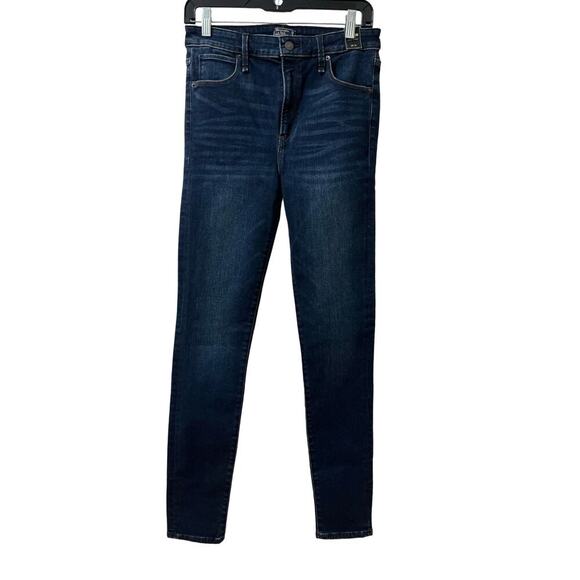 Abercrombie & Fitch Simone High Rise Super Skinny Ankle Jeans Size 28L Dark Wash - Picture 1 of 8